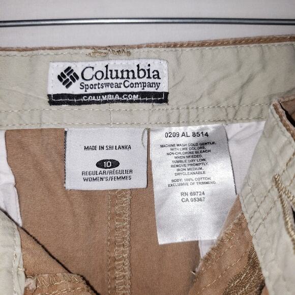 Columbia Khaki Pocket Hiking Pants Size 10 - Picture 3 of 5